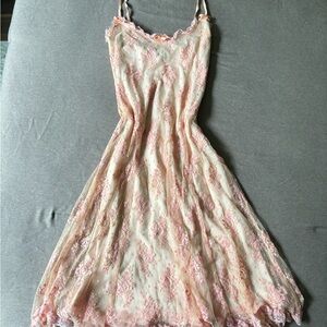 Vintage Betsey Johnson Pink Fairy Dress Spaghetti Strap